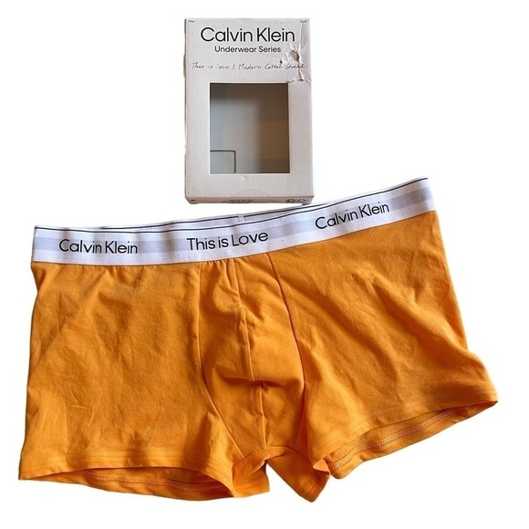 Calvin Klein Men's Size XL The Pride Cotton Stretch Orange This is